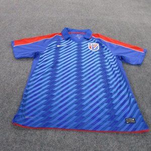 Nike Soccer Jersey Adult L Blue Shanghai Greenland Shenhua Dri Fit SFC Mens